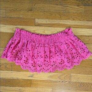 Pink free people eyelet bandeau